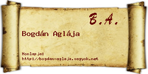 Bogdán Aglája névjegykártya